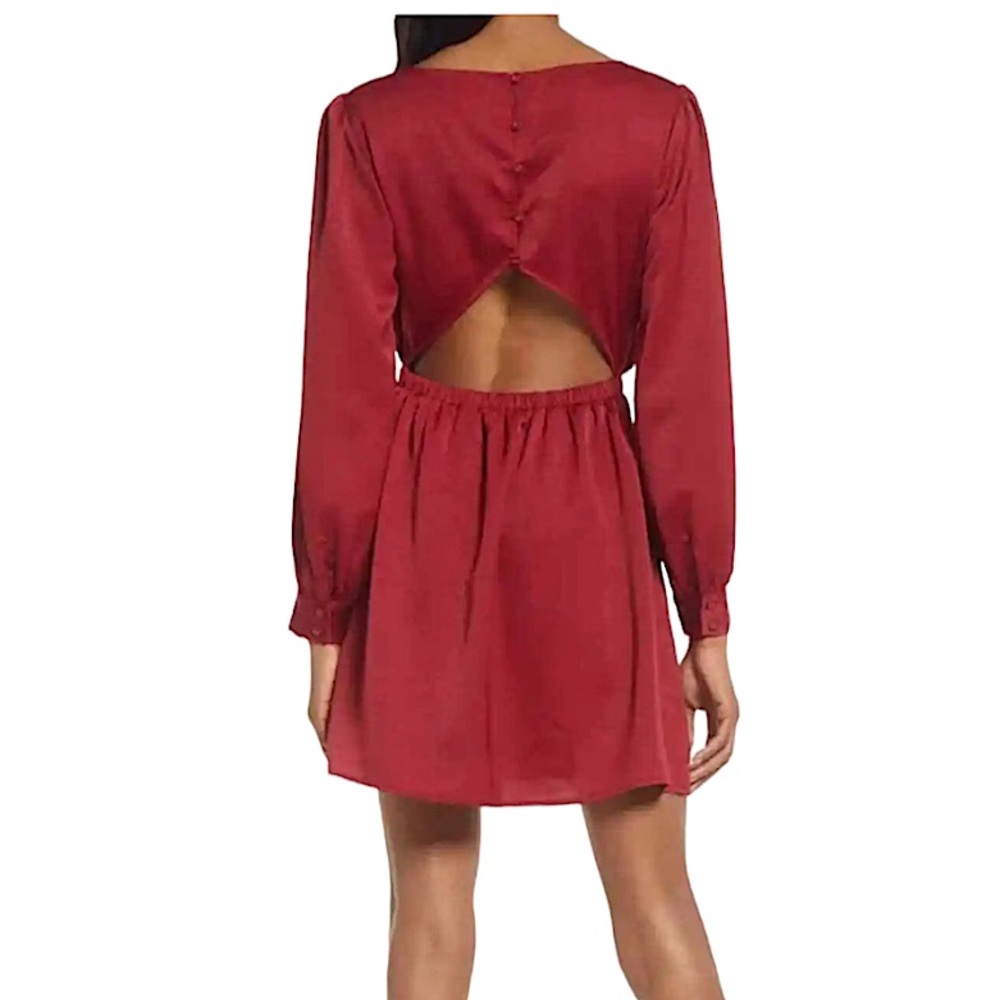Lost + Wander Emerald Eyes Long Sleeve Mini Dress